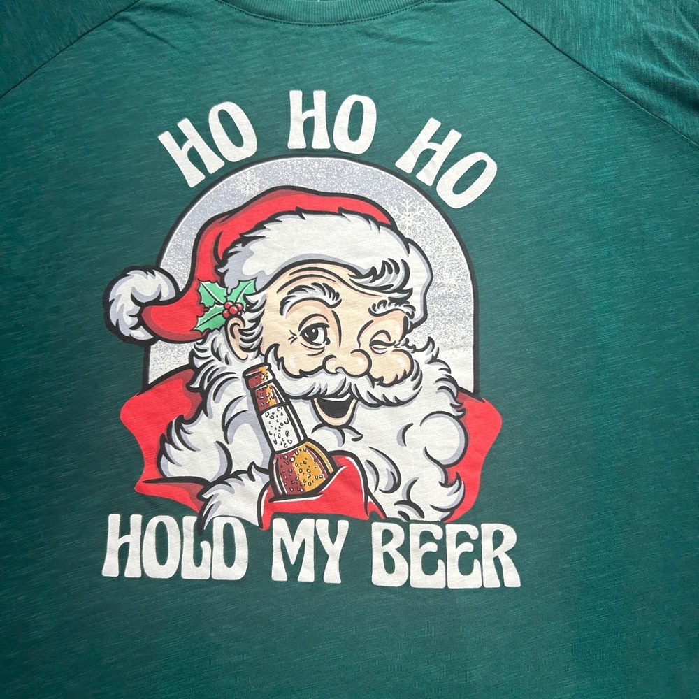 Torrid‎ Santa Claus Shirt 4 Tee Ho Hold My Beer Christmas Slub Jersey Plus